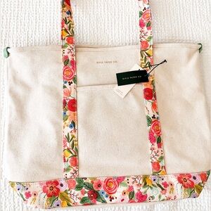 Rifle Paper Co. Canvas Carryall Tote in Garden Party